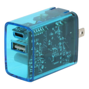 PD対応TypeC/USB-AクリアAC充電器 20W<br>IMAC1CU20